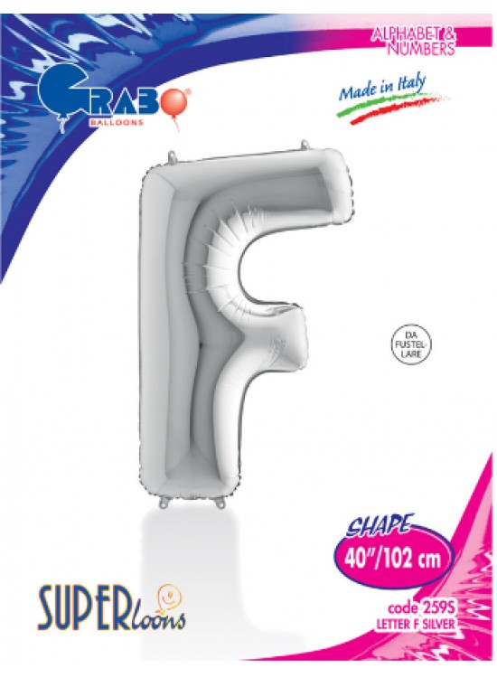 Kikajoy Harf Folyo Balon 40" Gümüş -F-