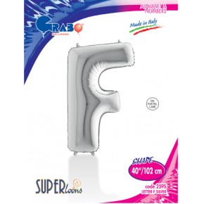 Kikajoy Harf Folyo Balon 40" Gümüş -F-