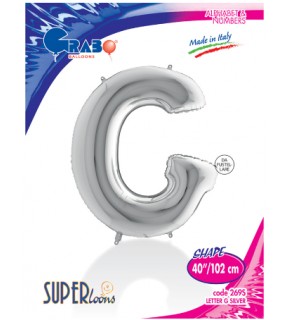 Kikajoy Harf Folyo Balon 40" Gümüş -G-