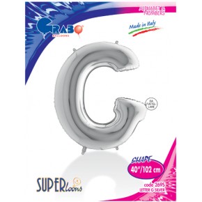 Kikajoy Harf Folyo Balon 40" Gümüş -G-