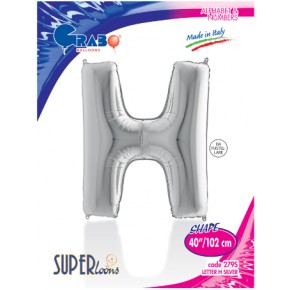 Kikajoy Harf Folyo Balon 40" Gümüş -H-