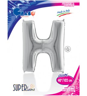 Kikajoy Harf Folyo Balon 40" Gümüş -H-