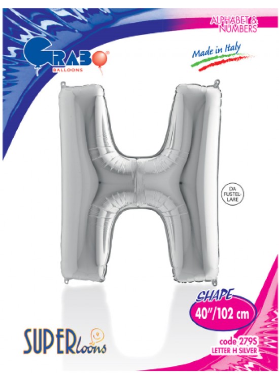 Kikajoy Harf Folyo Balon 40" Gümüş -H-