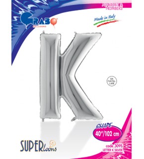 Kikajoy Harf Folyo Balon 40" Gümüş -K-