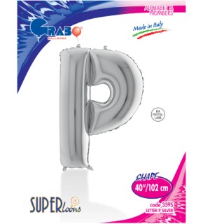 Kikajoy Harf Folyo Balon 40" Gümüş -P-