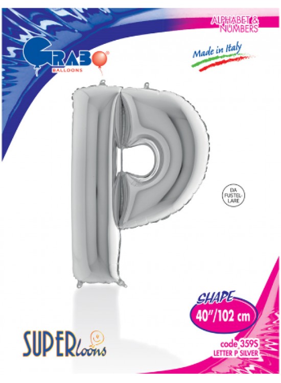 Kikajoy Harf Folyo Balon 40" Gümüş -P-