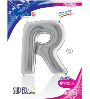 Kikajoy Harf Folyo Balon 40" Gümüş -R-