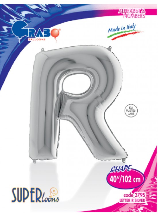 Kikajoy Harf Folyo Balon 40" Gümüş -R-