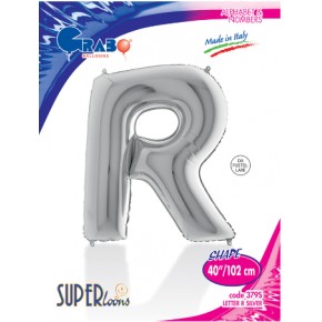 Kikajoy Harf Folyo Balon 40" Gümüş -R-