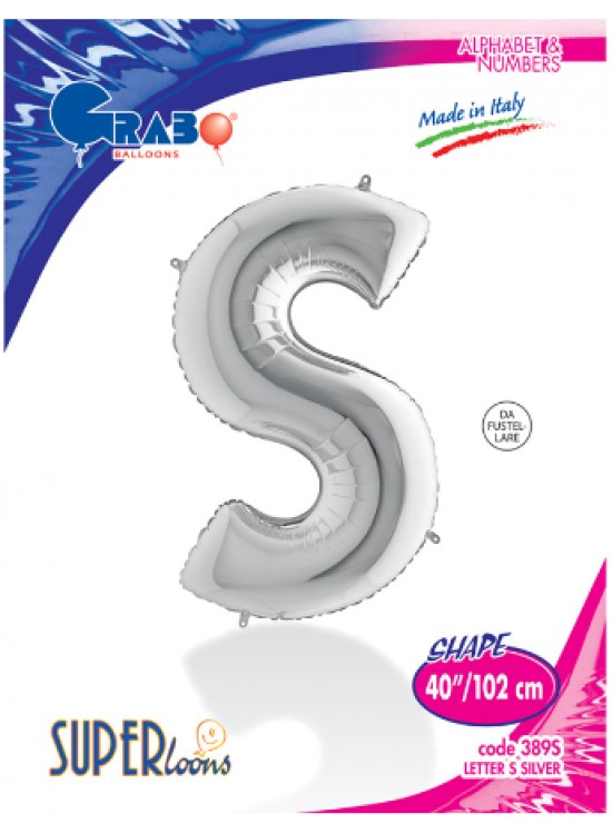 Kikajoy Harf Folyo Balon 40" Gümüş -S- Kikajoy Harf Folyo Balon 40" Gümüş -S-