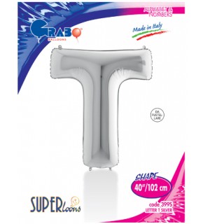 Kikajoy Harf Folyo Balon 40" Gümüş -T-
