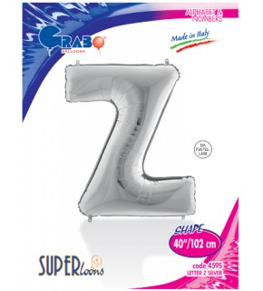 Kikajoy Harf Folyo Balon 40" Gümüş -Z-