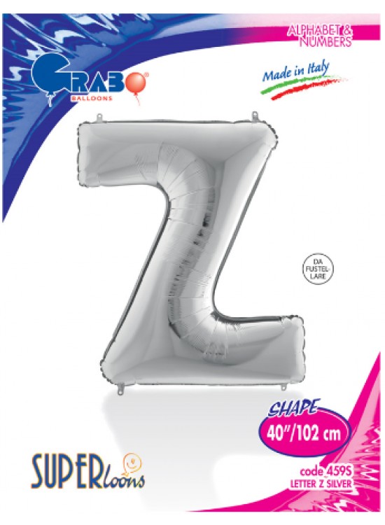 Kikajoy Harf Folyo Balon 40" Gümüş -Z-