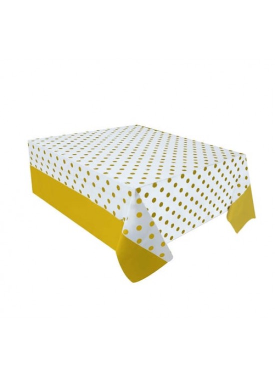 Kikajoy Masa Örtüsü 137x182cm -Puantiyeli Sarı- Kikajoy Masa Örtüsü 137x182cm -Puantiyeli Sarı-