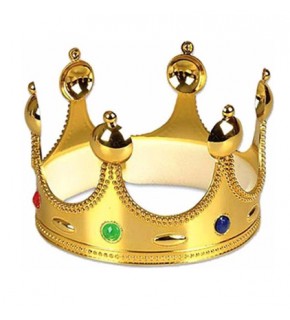 Kikajoy Plastik Kral Taç Altın