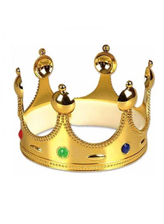 Kikajoy Plastik Kral Taç Altın