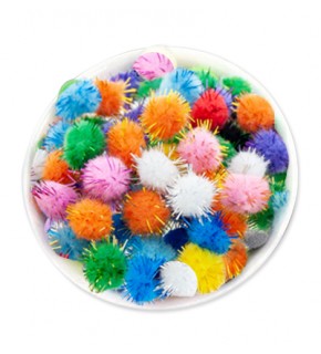 Kikajoy Ponpon Simli 15Mm 50 Li Pon-20Sm -Karışık-