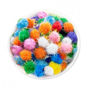 Kikajoy Ponpon Simli 15Mm 50 Li Pon-20Sm -Karışık-