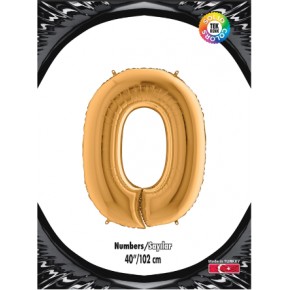 Kikajoy Rakam Folyo Balon 40" Altın -0-