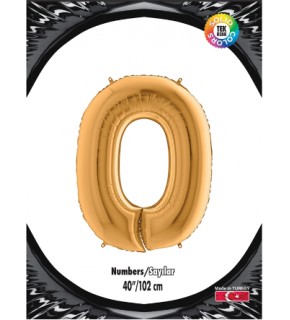 Kikajoy Rakam Folyo Balon 40" Altın -0-