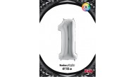 Kikajoy Rakam Folyo Balon 40" Gümüş -1- Kikajoy Rakam Folyo Balon 40" Gümüş -1-