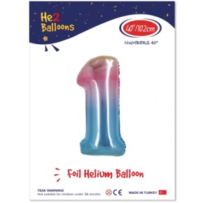 Kikajoy Rakam Folyo Balon 40" Rainbow -1-