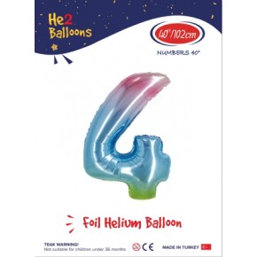 Kikajoy Rakam Folyo Balon 40" Rainbow -4-