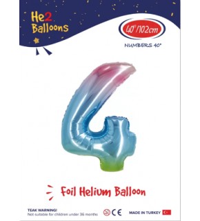 Kikajoy Rakam Folyo Balon 40" Rainbow -4-