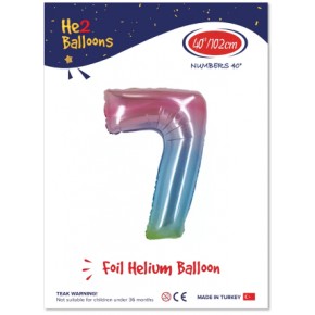 Kikajoy Rakam Folyo Balon 40" Rainbow -7-