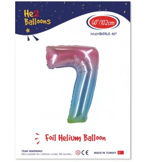 Kikajoy Rakam Folyo Balon 40" Rainbow -7-