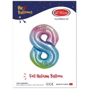 Kikajoy Rakam Folyo Balon 40" Rainbow -8-