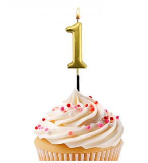 Kikajoy Rakam Mum 7cm Altın 1