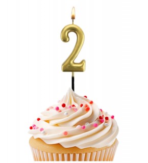 Kikajoy Rakam Mum 7cm Altın 2