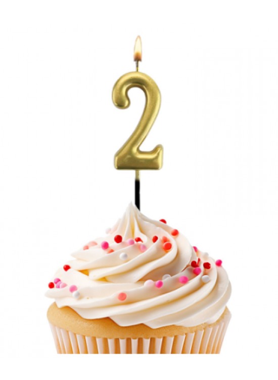 Kikajoy Rakam Mum 7cm Altın 2