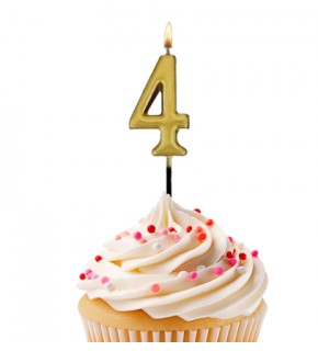 Kikajoy Rakam Mum 7cm Altın 4