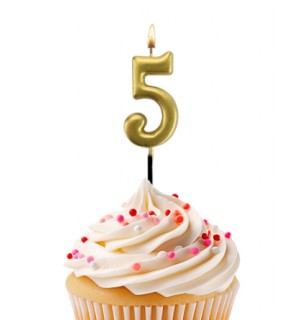 Kikajoy Rakam Mum 7cm Altın 5