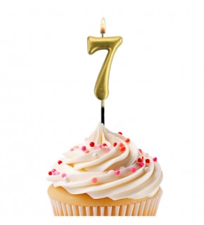 Kikajoy Rakam Mum 7cm Altın 7