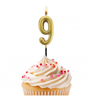 Kikajoy Rakam Mum 7cm Altın 9