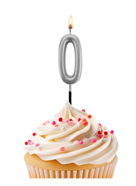 Kikajoy Rakam Mum 7cm Gümüş 0