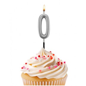 Kikajoy Rakam Mum 7cm Gümüş 0