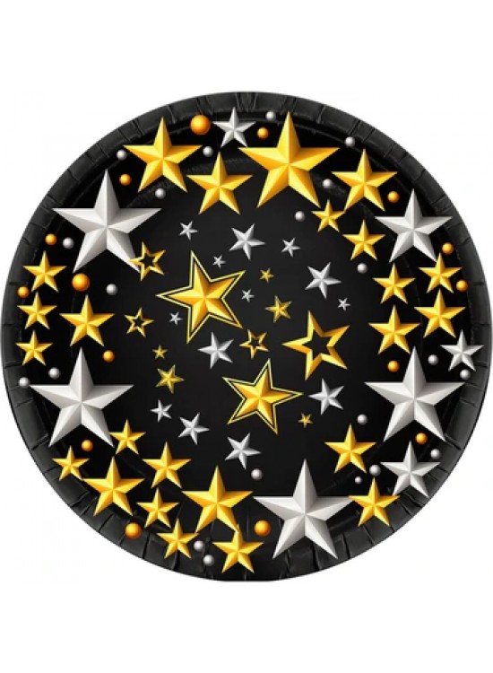 Kikajoy Samanyolu Derin Karton Tabak 8 Li -Siyah-