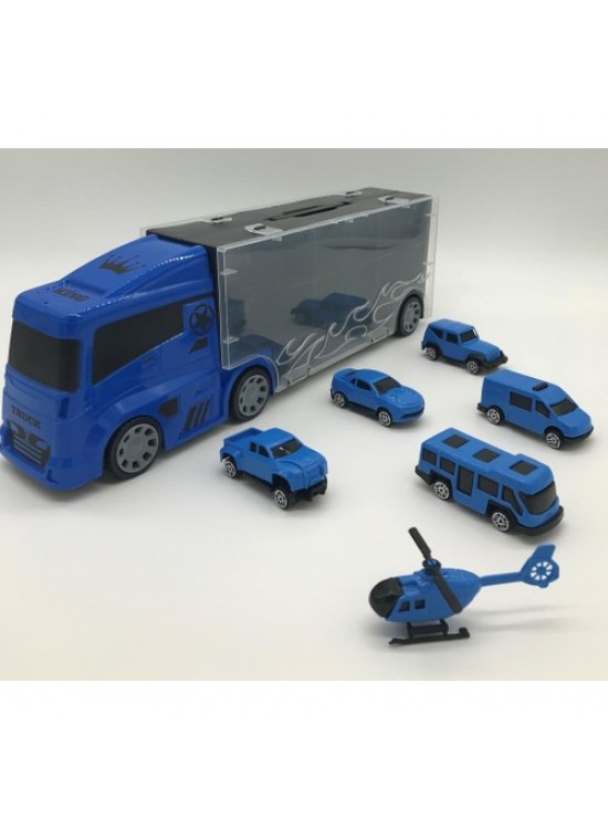 King Kids 6 Mini Araç ve Taşıyıcı Kamyon Mavi LAL 2015 King Kids 6 Mini Araç ve Taşıyıcı Kamyon Mavi LAL 2015