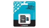 Kingston SDCG4-512GB 512GB microSDXC Canvas Go Plus Gen4 200MB-s A2 U3 V30 Card + ADP Hafıza Kartı