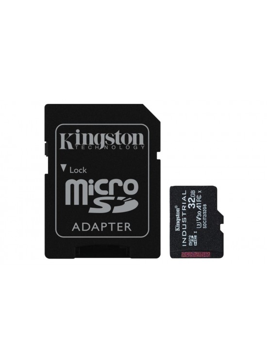 Kingston SDCIT2-32GB 32GB microSDHC Industrial C10 A1 pSLC Card + SD Adapter Hafıza Kartı