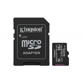 Kingston SDCIT2-64GB 64GB microSDXC Industrial C10 A1 pSLC Card + SD Adapter Hafıza Kartı