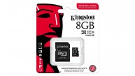 Kingston SDCIT2-8GB 8GB microSDHC Industrial C10 A1 pSLC Card + SD Adapter Hafıza Kartı