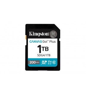 Kingston SDG4-1TB 1TB SDXC Canvas Go Plus Gen4 200MB-s C10 UHS-I U3 V30 Hafıza Kartı
