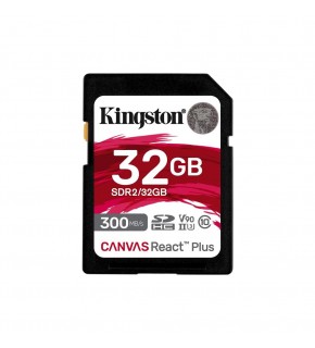 Kingston SDR2-32GB Canvas React Plus SDHC UHS-II 300R-260W U3 V90 for Full HD-4K-8K Hafıza Kartı