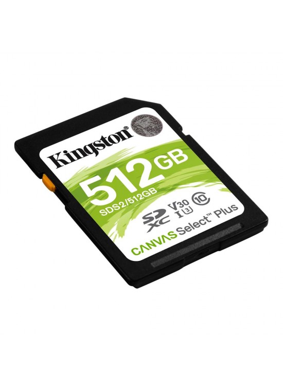 Kingston SDS2-512GB 512GB SDXC Canvas Select Plus 100R C10 UHS-I U3 V30 Hafıza Kartı