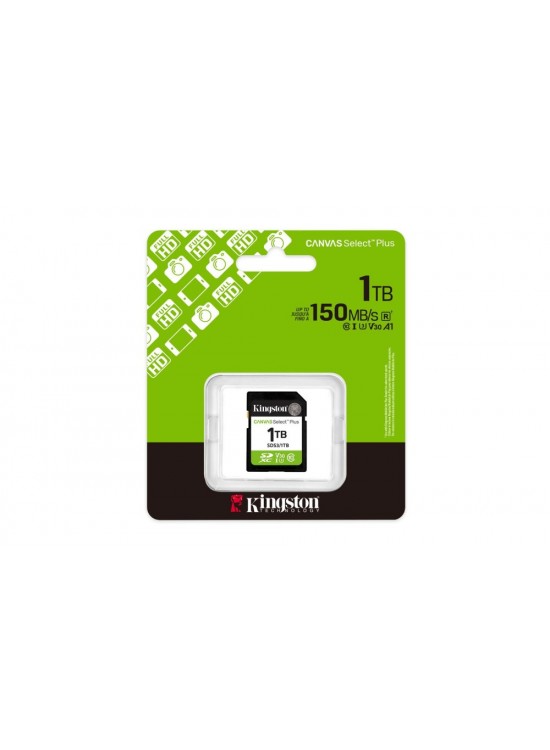 Kingston SDS3-1TB 1TB SDXC Canvas Select Plus Gen3 150MB-s C10 UHS-I U3 V30 Hafıza Kartı